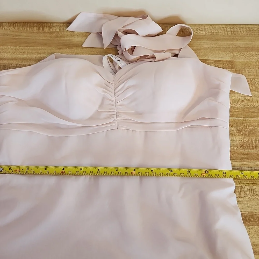 NWT AZAZIE LIZET Alabaster A-Line Sweetheart Neckline Chiffon Dress, size A4 - Picture 8 of 16